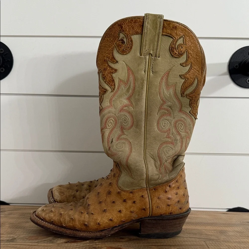 Justin ostrich skin boots - Picture 2 of 6